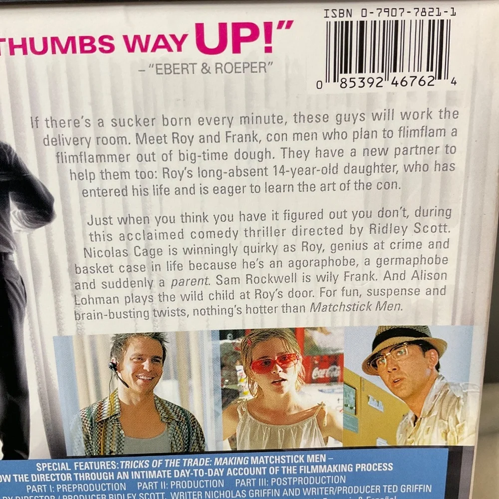 DVD - Matchstick Men. V99